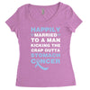 happily married to a man kicking the crap outta stomach cancer Women's Triblend Scoop T-shirt