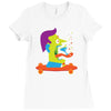 skate face Ladies Fitted T-Shirt