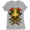 skull axe Ladies Fitted T-Shirt