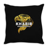 khabib gold eagle Throw Pillow
