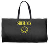 sherlock holmes smiley face Weekender Totes