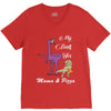 mama &amp; pizza dinasour. V-Neck Tee