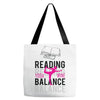 Reading Yoga Wine Balance Tote Bags
