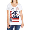 happy 4th of july Ladies Curvy T-Shirt