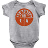 demented are go band logo screen printed Baby Onesie
