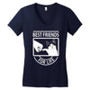 cat best friends for life Women's V-Neck T-Shirt