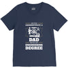 Never Underestimate A Dad With An Engineering Degree V-Neck Tee