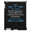 Dear Daddy, Thanks for Being my Dad Baby Boy Letter to Father iPad 3 and 4 Case