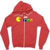funny zombie Zipper Hoodie