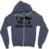 i mustache you a question Zipper Hoodie