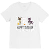 happy meowr V-Neck Tee