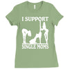 i support single moms Ladies Fitted T-Shirt