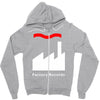 factory records   retro record label   mens music Zipper Hoodie