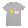 cheeseburger pranks doughnut Ladies Fitted T-Shirt