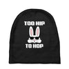 too hip to hop bunny easter Baby Beanies