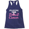 playing for breast cancer Racerback Tank