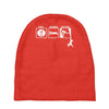 eat sleep climb   2 climbers distressed Baby Beanies