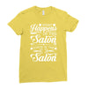 what happens in the salon Ladies Fitted T-Shirt