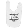 weekend forecast biking with a change of wine Baby Bibs