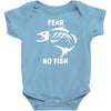 fear no fish bone skeleton Baby Bodysuit