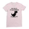 mom says Ladies Fitted T-Shirt