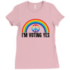 I Am Voting Yes Ladies Fitted T-Shirt