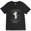Unicorns are born in April V-Neck Tee