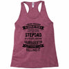 Super Cool Stepdad Of A Freaking Awesome Granddaughter Racerback Tank