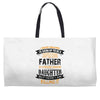 Super Cool Father Of A Freaking Awesome Daughter Weekender Totes