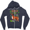 boxer wining Zipper Hoodie