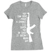 funny militaryarmymarines ak47 Ladies Fitted T-Shirt