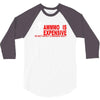 ammo expensive no warning shot funny nra rifle pistol shoot shooting t 3/4 Sleeve Shirt