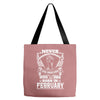 Never Underestimate Dog Rescuer Who Was Born February Tote Bags