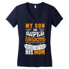 My Son Is Super Awesome His Mom Women's V-Neck T-Shirt