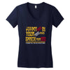 i wanna put my head in your head and smack your head Women's V-Neck T-Shirt