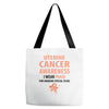 wear peach for uterine cancer Tote Bags