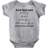 And God Said... Cool Tshirts Baby Bodysuit