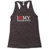 i heart my husband Racerback Tank