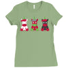 Three Cute But Angry Unicorn Ladies Fitted T-Shirt