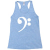 bass cleff funny Racerback Tank