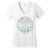 go vegan 3 Women's V-Neck T-Shirt