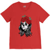 Skull Girl V-Neck Tee