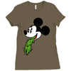 mickey puke Ladies Fitted T-Shirt