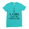 a girl has no costume (black) Ladies Fitted T-Shirt