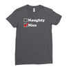 more nice than naughty Ladies Fitted T-Shirt