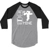 eat sleep mine funny 3/4 Sleeve Shirt