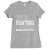 big disappointment come from high expectations Ladies Fitted T-Shirt