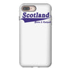 scotland born and raised retro white &amp; navy international country iPhone 8 Plus