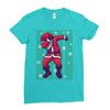 santa claus dabbing Ladies Fitted T-Shirt