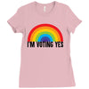 I Am Voting Yes Ladies Fitted T-Shirt